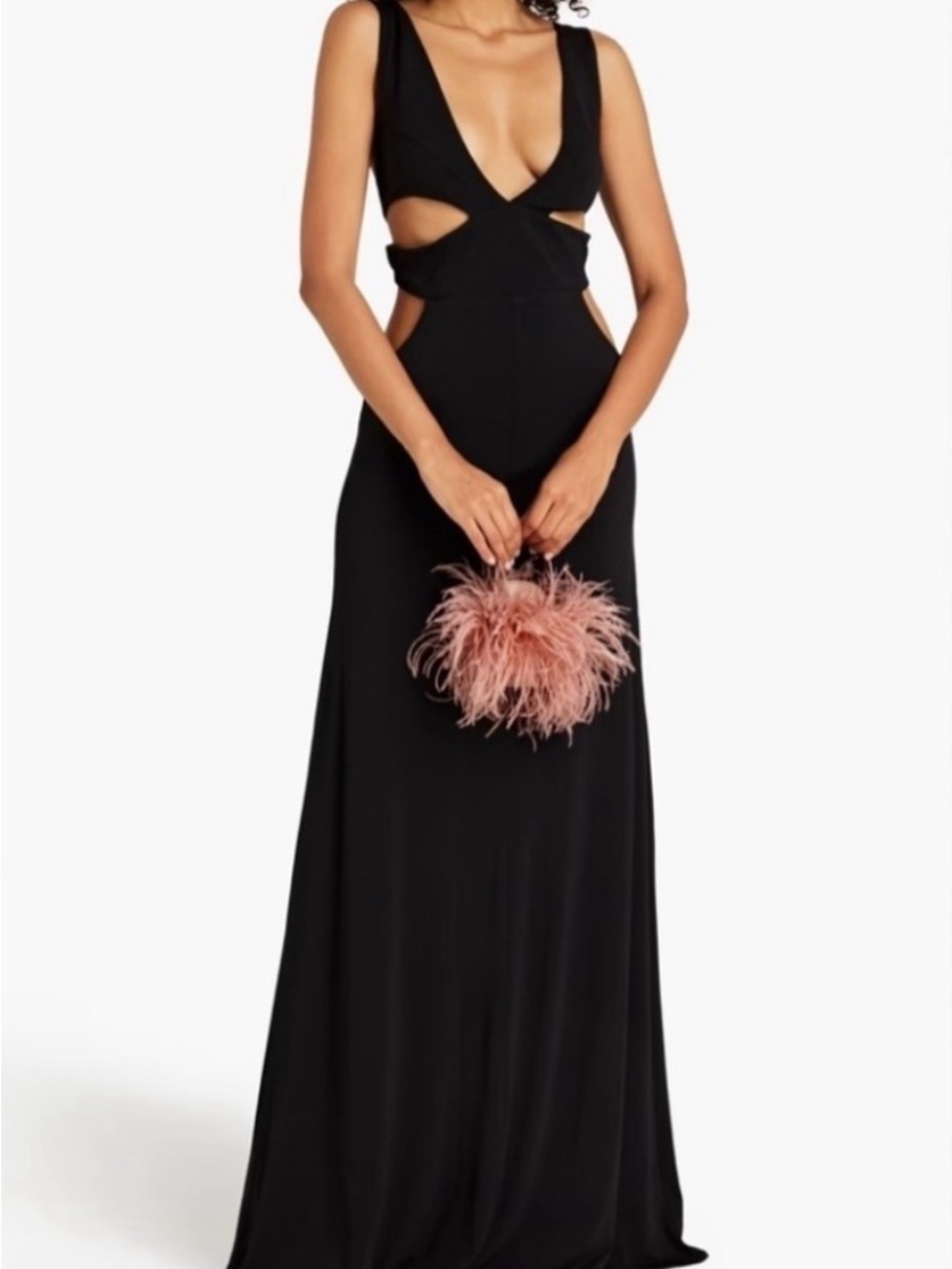 Retrofete Chrissy Long Cutout Black Dress